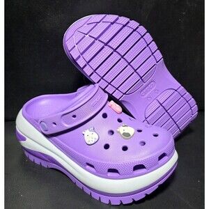 Squishmallow Crocs Mega Crush Clogs Women’s 7 Purple Chunky Platform Pumps Shoes